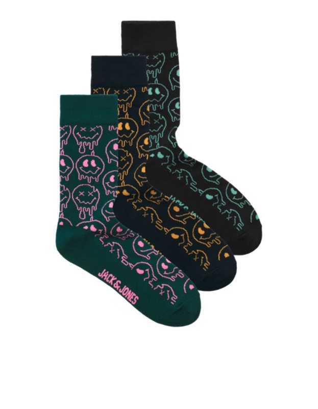 JACMELTED SMILE SOCKS 3 PACK L