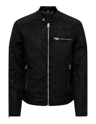 ONSGUS FAUX SUEDE RACER JACKET