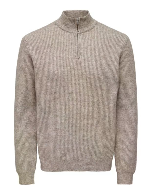 ONSTEGAN REG 5 WOOL HALF ZIP K