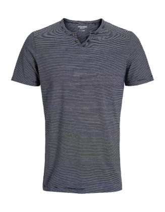 JJESPLIT NECK STRIPE TEE SS SN