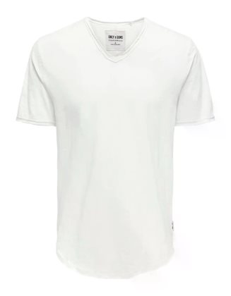 ONSBENNE LONGY V-NECK SS TEE
