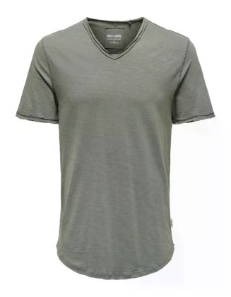 ONSBENNE LONGY V-NECK SS TEE