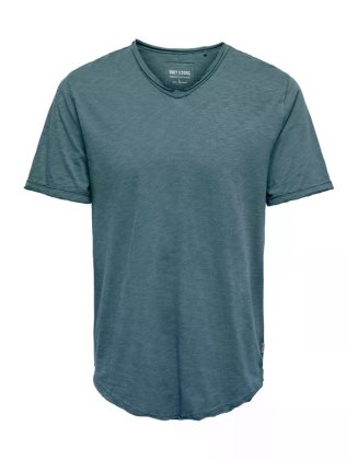 ONSBENNE LONGY V-NECK SS TEE
